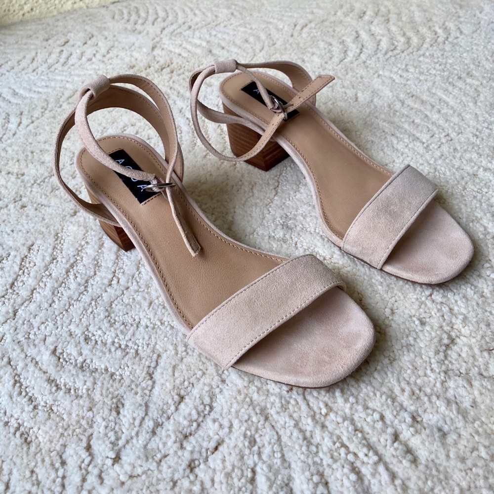 AQUA Women’s Carly Open-Toe Suede HighHeel Sandals